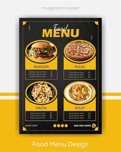 Premium Vector Food Vertical Color Menu For Your Restaurant