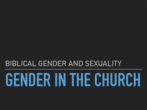 Class Biblical Gender And Sexuality Logos Sermons