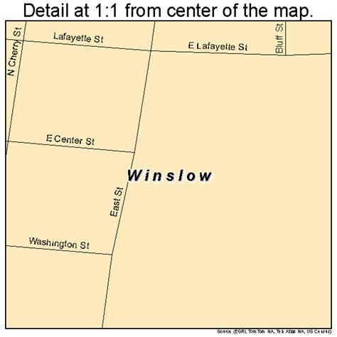 Winslow Indiana Street Map 1884968