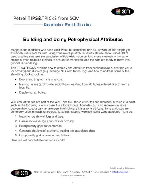 PDF Petrophysical Attributes Petrel 2010 3 DOKUMEN TIPS