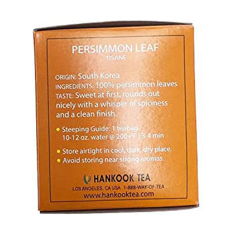 Hankook Tea Tisane Persimmon Leaf Unflavored 32 Count