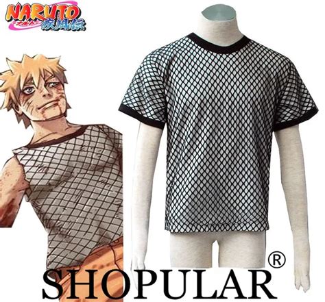 Naruto Uzumaki Ninja Train Grid Net Shirt Sasuke Uchiha Itachi Cosplay