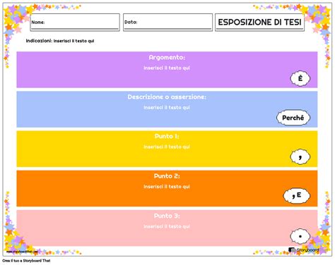 Dichiarazione Di Tesi Foglio Di Lavoro Paesaggio A Colori 10