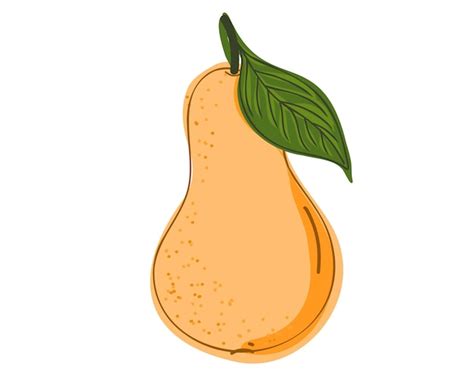 Premium Vector Whole Fresh Yellow Pear