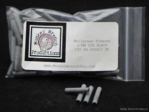 Hellerman Sleeves 3 MM DIA black Bag of 100 EA H30X25 BLK | eBay