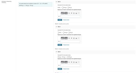 Solved Kb-Values in Mastering Chemistry Part A Calculate K | Chegg.com