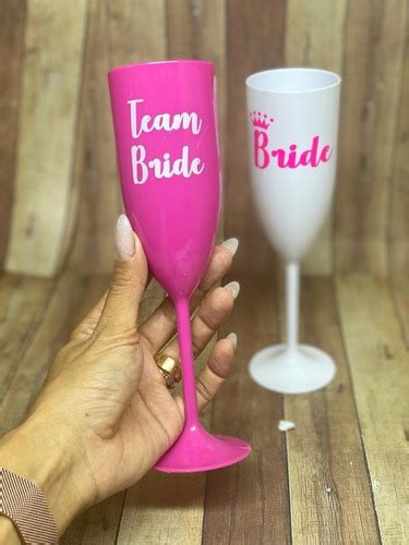 Kit Taça Team Bride Noiva Despedida Lingerie Parcelamento sem juros