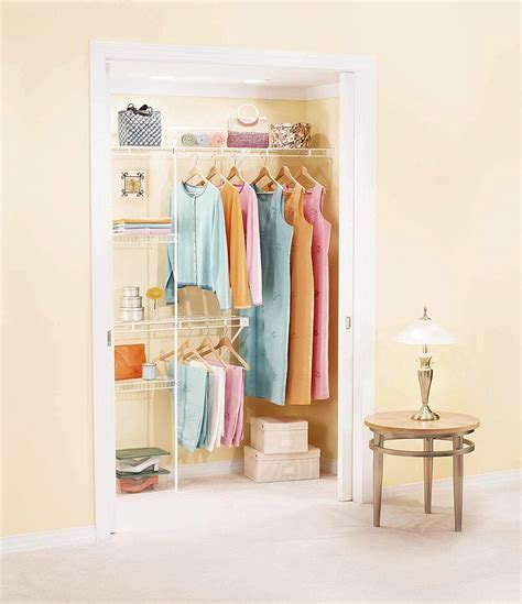 Amazon.com: Rubbermaid Wardrobe Organizer, 3-5', Closet Shelves & Rods, Closet Organizer System ...