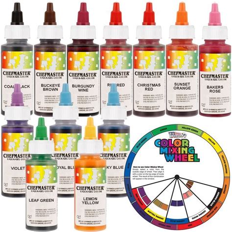 Chefmaster By Us Cake Supply Ounce Liqua Gel Cake Food Coloring