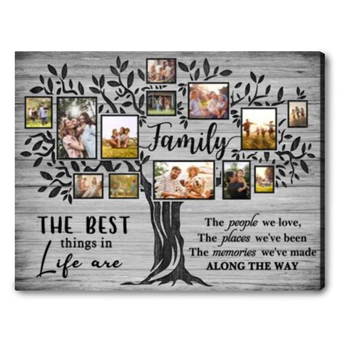 Customized Family Photo Tree Canvas Sentimental Housewarming Gift - Oh ...