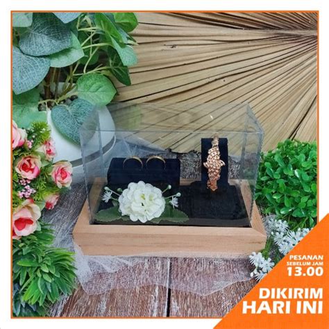 Jual Kotak Tempat Perhiasan Cincin Dan Gelang Rustic Untuk Mahar