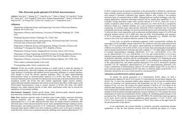 Electronic Grade Epitaxial 111 KTaO3 Heterostructures Papers With Code