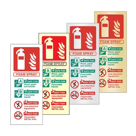 Foam Spray Fire Extinguisher Sign Portrait FireShield