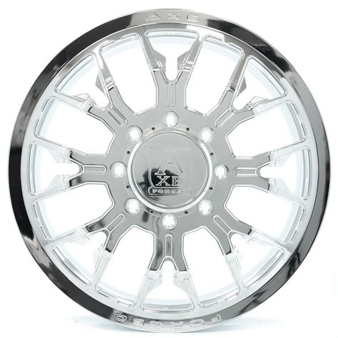 24 Axe Wheels Af6 Dually Front Fully Polished 24x8 25 Wheel 8x200