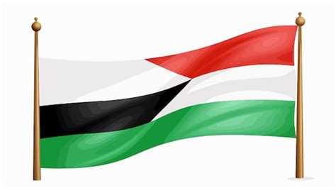 Cartoon Sudan Flag Vector Illustration Premium Ai Generated Vector