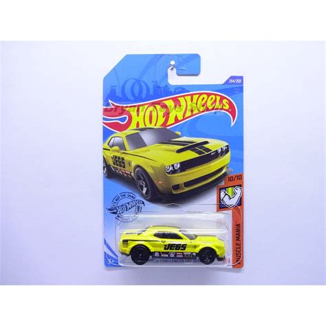 Hot Wheels 18 Dodge Challenger SRT Demon Yellow Tampo JEGS Shopee Malaysia