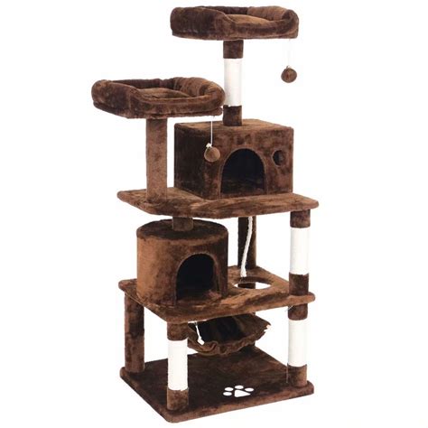 571 Brown Multi Level Cat Tree Condo Furniture Kitten Activity Tower