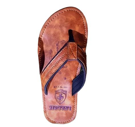 6 Brown Men PU Slipper At Rs 63 Pair Gents PU Slipper In Kanpur ID