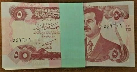 Iraq 5 DINAR P 80 1992 X 100 Pcs Lot BUNDLE SADDAM UNC World Currency