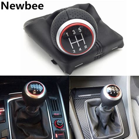 Newbee Rode Pookknop Hefboom Stick Pen Gaiter Boot Cover Voor Audi A4