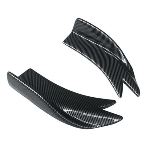 Carbon Fiber Look 2x Car Rear Bumper Lip Diffuser Splitter Canard