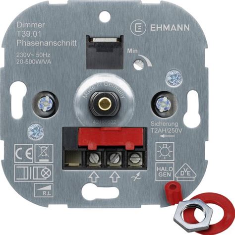 Ehmann 3900x0100 Dimmer Inbouw Geschikt Voor Lampen Gloeilamp