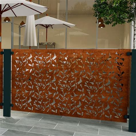 Modern Corten Steel Garden Screening Fence Panels For Beautiful Space