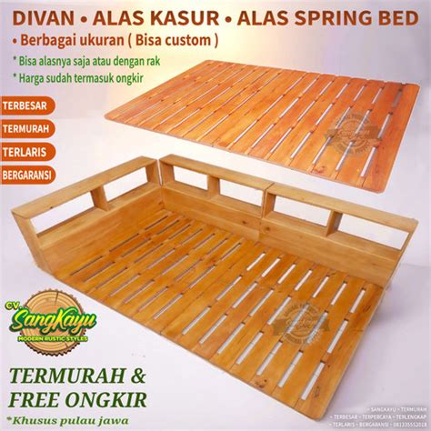 Jual Tempat Tidur Kayu Dipan Divan Ranjang Alas Matras Kasur Spring Bed