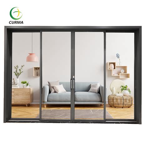 Energy Efficient Tempered Glazing Bifold Door Aluminium Sliding Glass