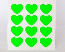 Unique green heart stickers related items | Etsy