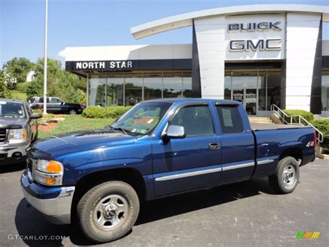 2000 Indigo Blue Metallic Gmc Sierra 1500 Sl Extended Cab 4x4 52817199