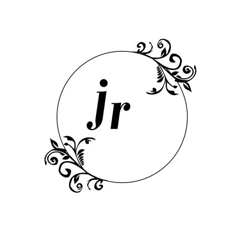 Initiale Jr Logo Monogramme Lettre L Gance F Minine Art