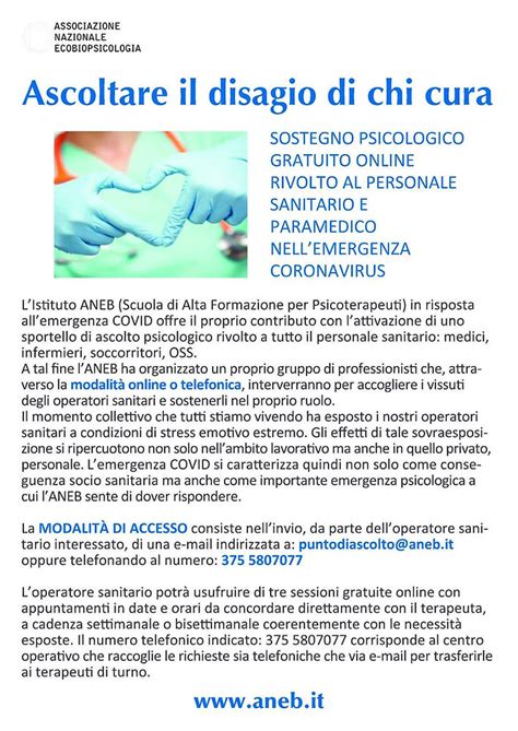 Sostegno Psicologico Gratuito