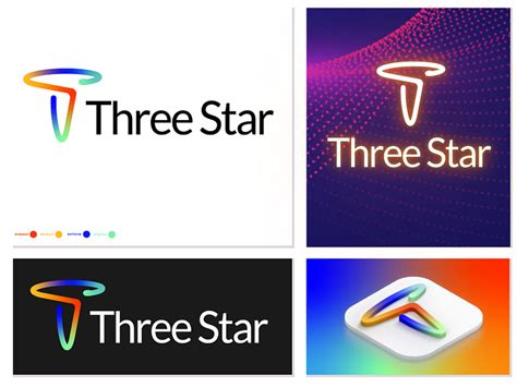 Three star logo by MD Faisal Minar on Dribbble