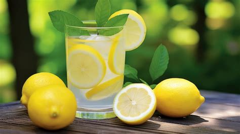 Premium Ai Image Refreshing Summer Lemonade From Citrus Fruits And