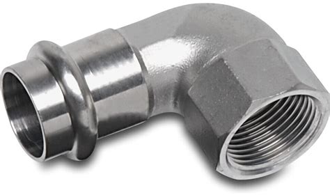 Bonfix Adaptor Elbow 90 Stainless Steel 316L 1 2 X 15 Mm Female