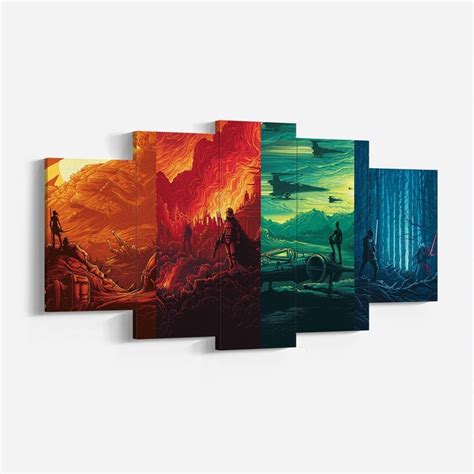 Star Wars Poster Star Wars Panorama Canvas Print Star Wars Posters