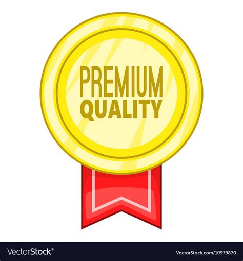 Premium Quality Label Icon Cartoon Style Vector Image