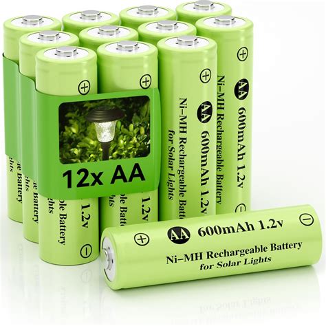 Geilienergy Nimh Aa 600mah 1 2v Rechargeable Batteries For Solar Lights Garden