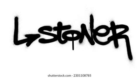 Graffiti Stoner Word Sprayed Black Over Stock Vector Royalty Free