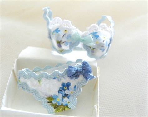 Dollhouse Miniatures Bra With Panties In Scale Lingerie Etsy