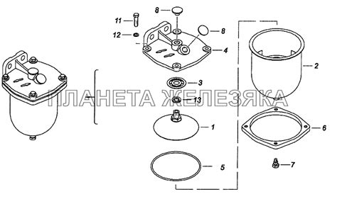 740.1105010-01 Фильтр грубой очистки топлива КамАЗ-6522 (Euro-2, 3)