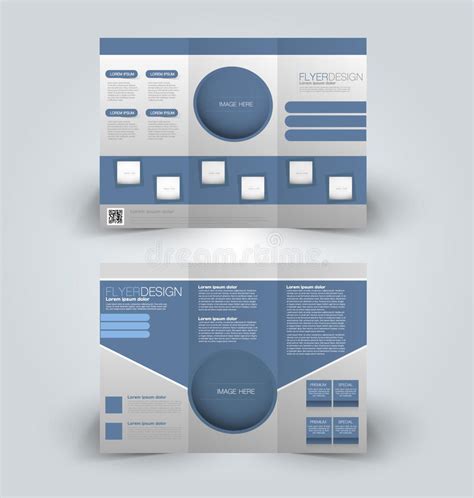 Molde Dobrável Em Três Partes Do Folheto Do Folheto Do Negócio