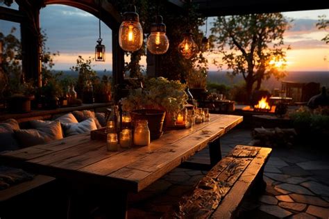 Premium Photo | Beautiful romantic dinner in the evening