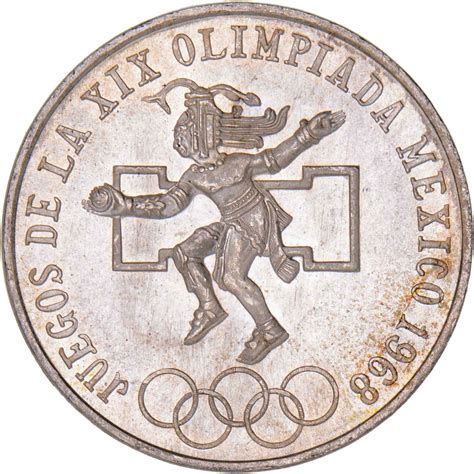 Mexico Olympic Games Pesos Brilliant Unc