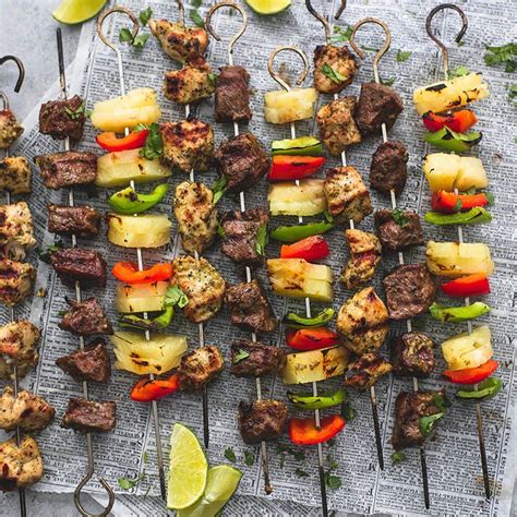 Brazilian Steak And Chicken Kabobs Grilled Chicken Kabobs Kabobs