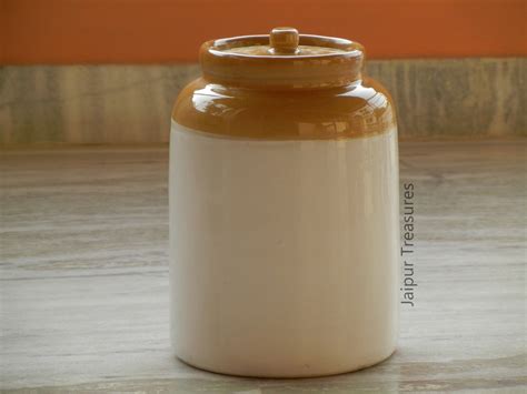 Ceramic Handmade Indian Pickle Jar Achaar Barni Container Etsy