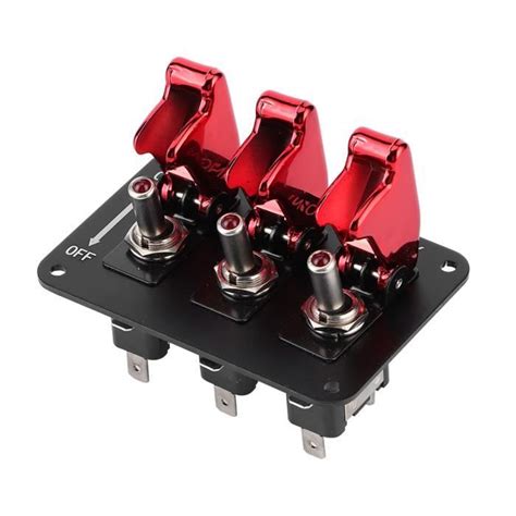 Qiilu Panneau d interrupteur à bascule 12V 20A Toggle Switch Panel