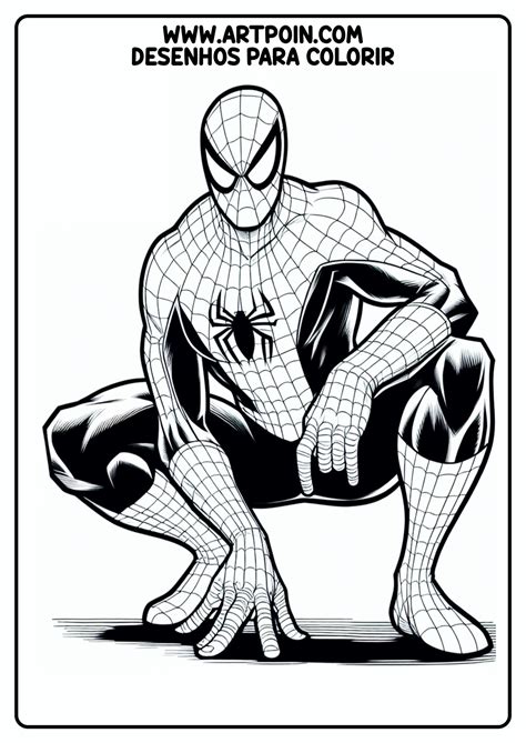 Peter Parker Desenho Do Homem Aranha Para Colorir - 7