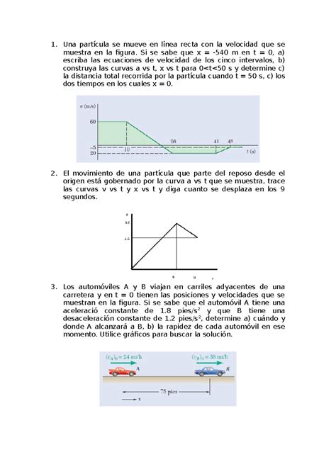 Tarea I Parte Ejercicios De Refuerzo Una Part Cula Se Mueve En